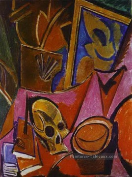 cubisme Tableau Peinture - Composition avec un crâne 1908 cubisme Pablo Picasso